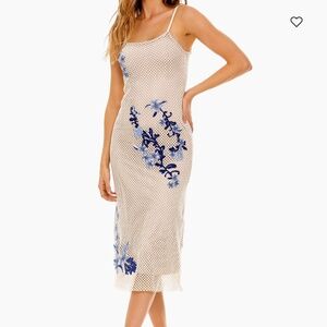 Agua Bendita Adelaida mesh midi dress size M. NWT